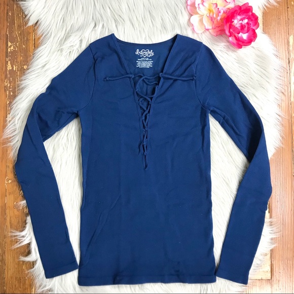 Initmately Free People Lace Up Layering Top - Picture 3 of 5